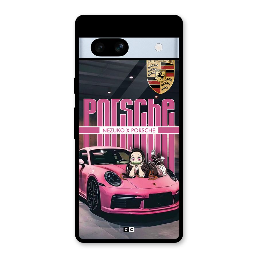 Bubble Race Car Glass Back Case for Google Pixel 7a