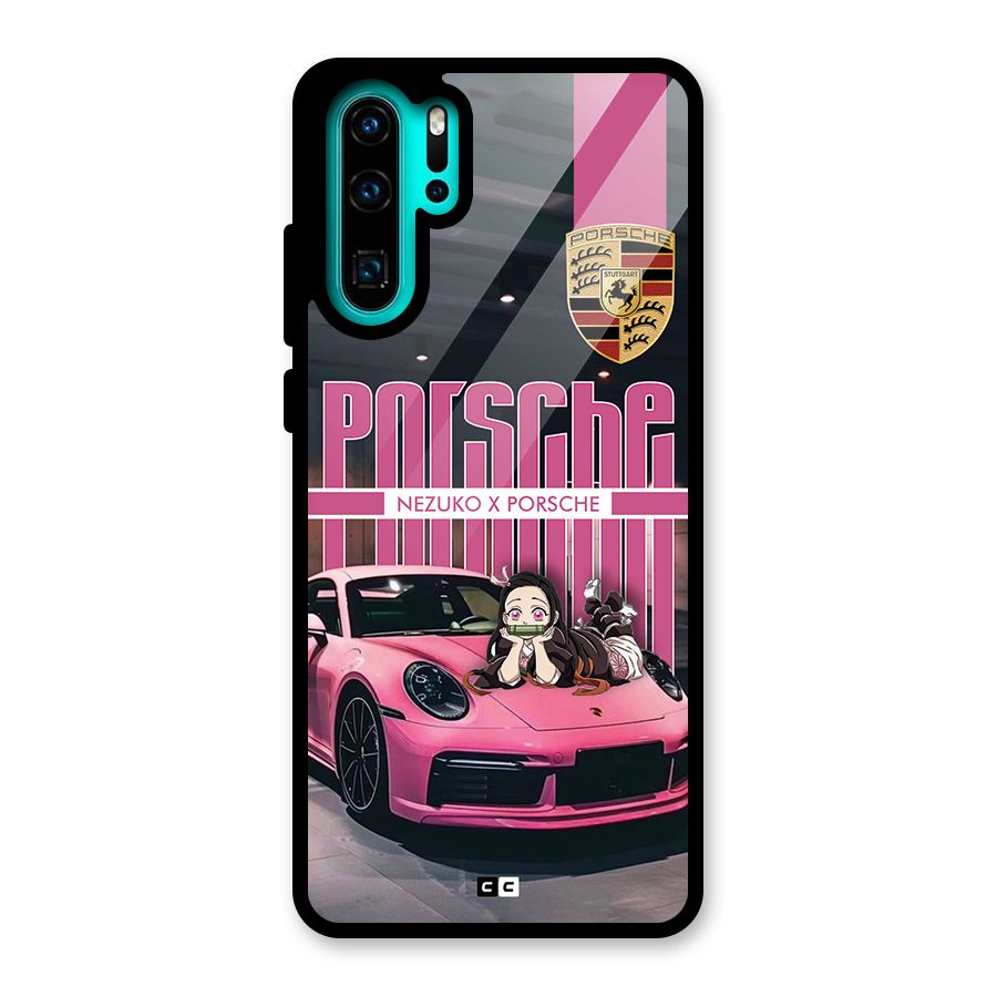 Bubble Race Car Glass Back Case for Huawei P30 Pro