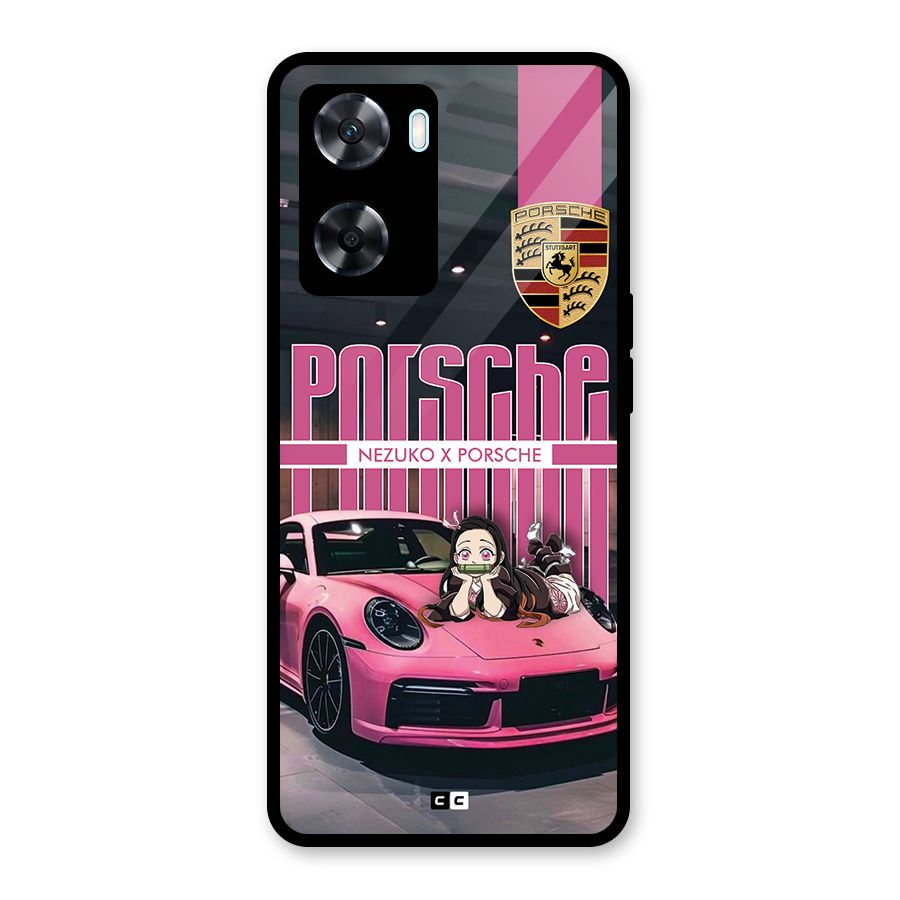 Bubble Race Car Glass Back Case for Oppo A77