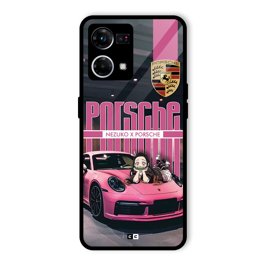 Bubble Race Car Glass Back Case for Oppo F21 Pro 4G