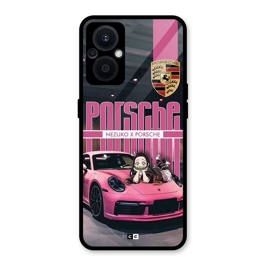 Bubble Race Car Glass Back Case for Oppo F21s Pro 5G