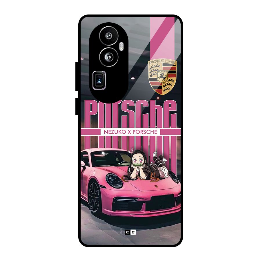 Bubble Race Car Glass Back Case for Oppo Reno10 Pro Plus