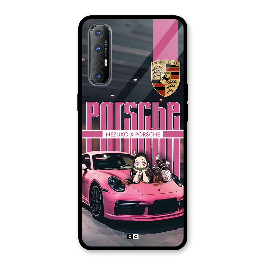 Bubble Race Car Glass Back Case for Oppo Reno3 Pro