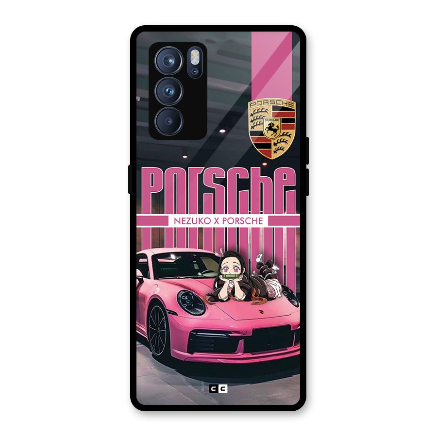 Bubble Race Car Glass Back Case for Oppo Reno6 Pro 5G