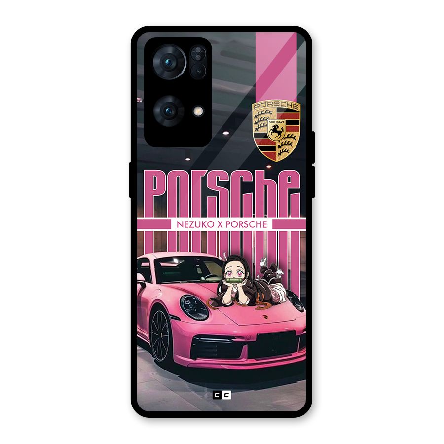 Bubble Race Car Glass Back Case for Oppo Reno7 Pro 5G