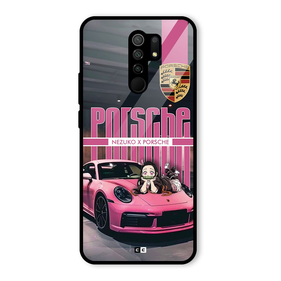 Bubble Race Car Glass Back Case for Poco M2
