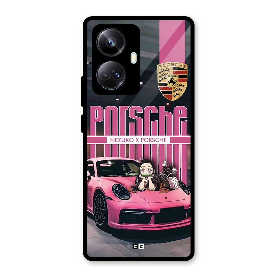 Bubble Race Car Glass Back Case for Realme 10 Pro Plus
