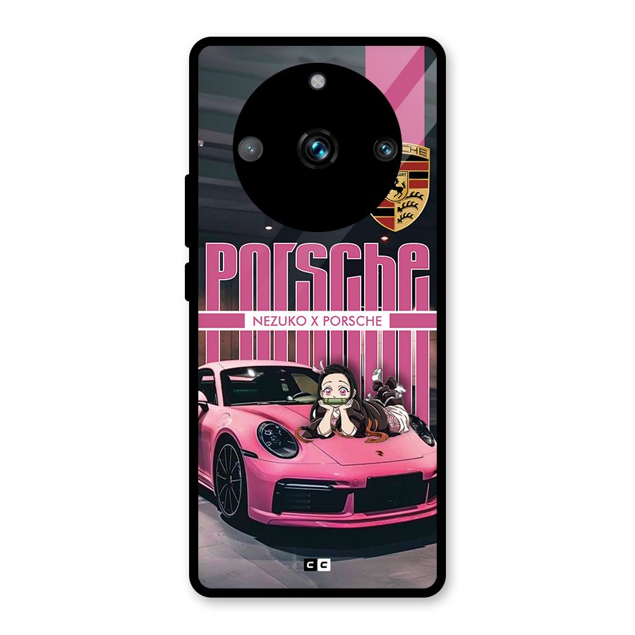 Bubble Race Car Glass Back Case for Realme 11 Pro Plus