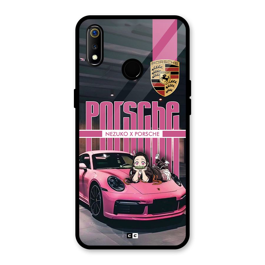 Bubble Race Car Glass Back Case for Realme 3i