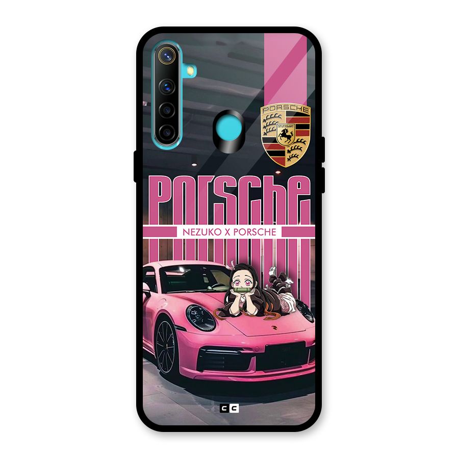 Bubble Race Car Glass Back Case for Realme 5i