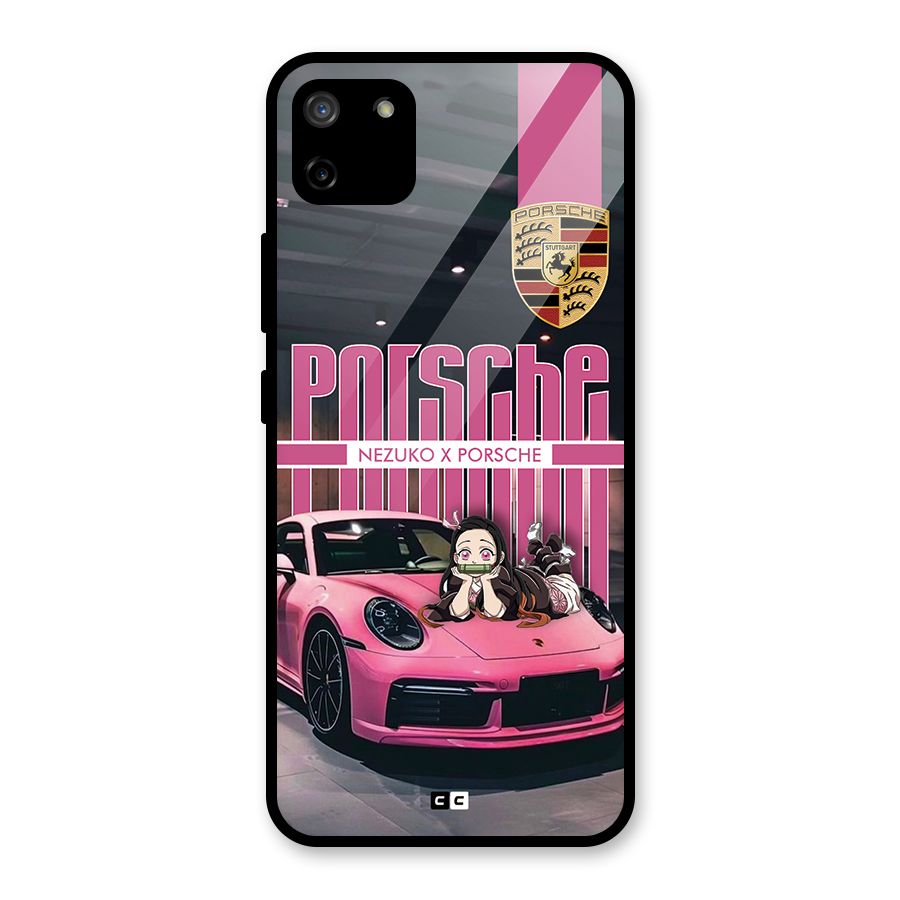 Bubble Race Car Glass Back Case for Realme C11