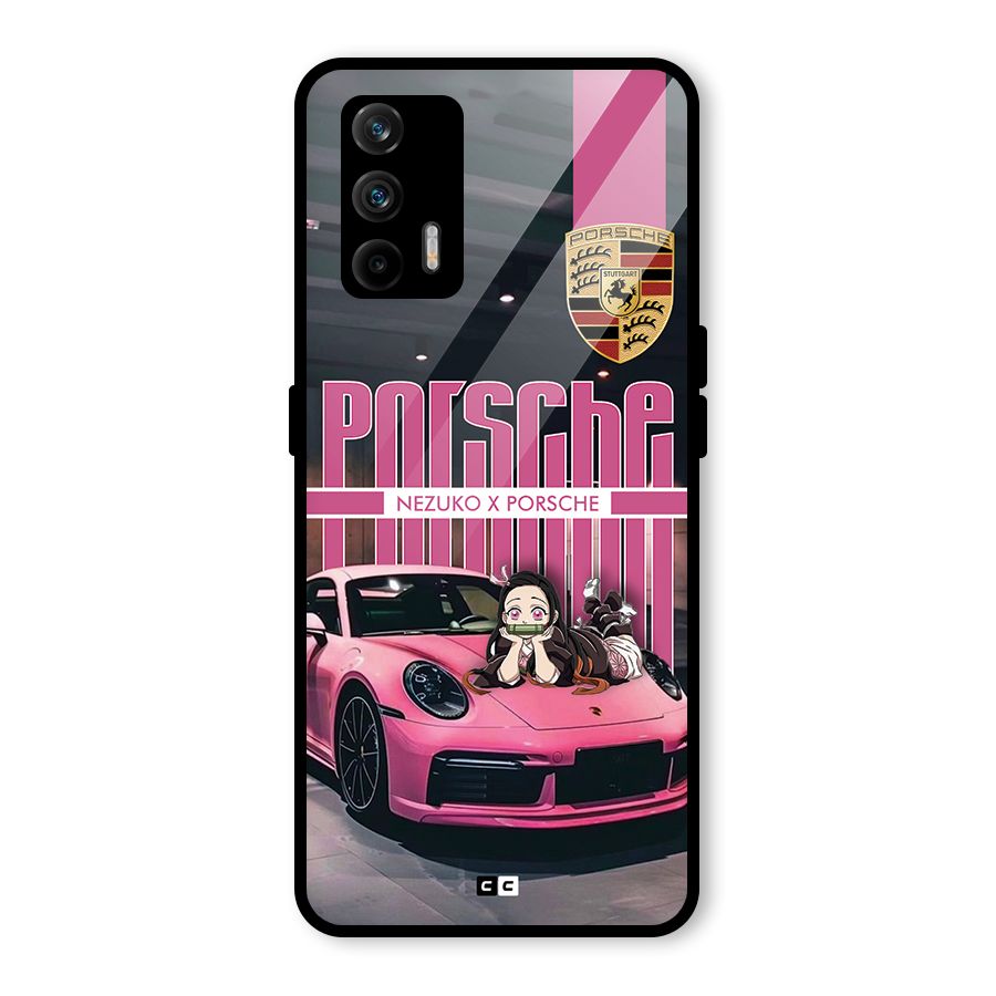 Bubble Race Car Glass Back Case for Realme GT 5G