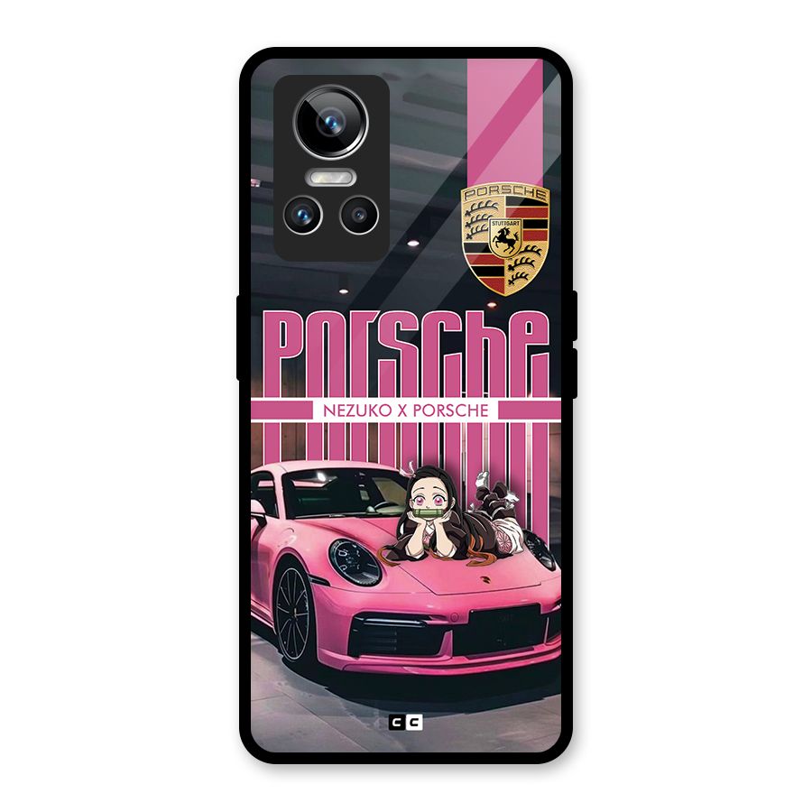 Bubble Race Car Glass Back Case for Realme GT Neo 3