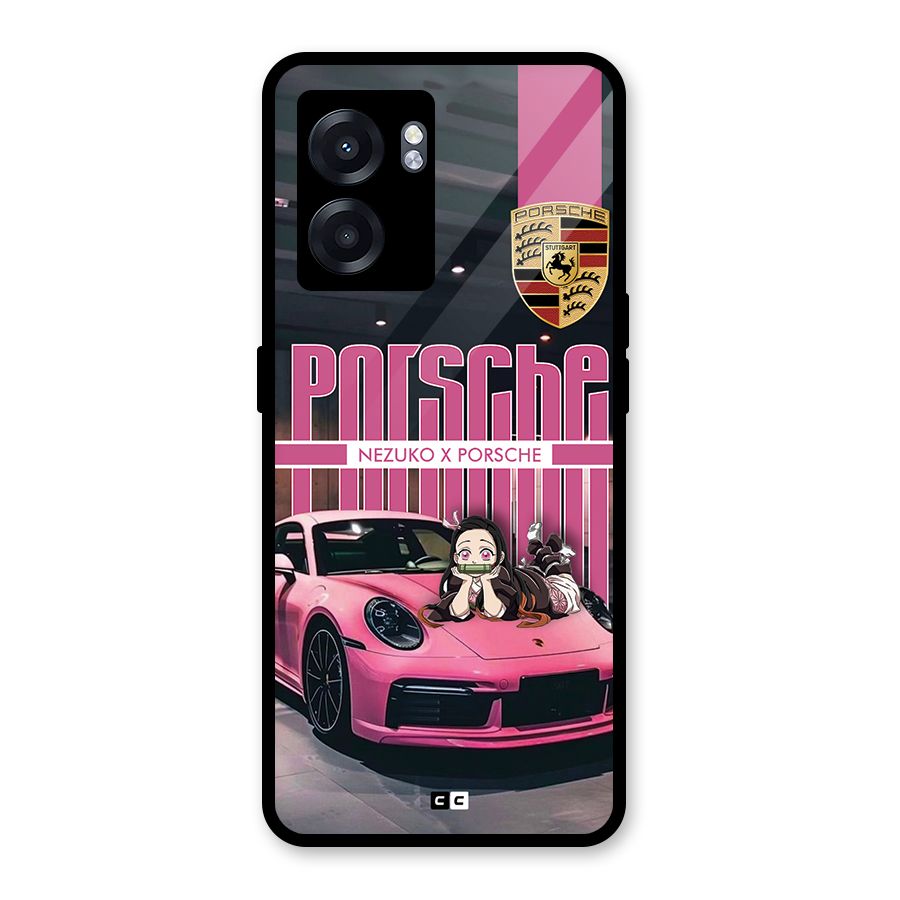 Bubble Race Car Glass Back Case for Realme Narzo 50 5G