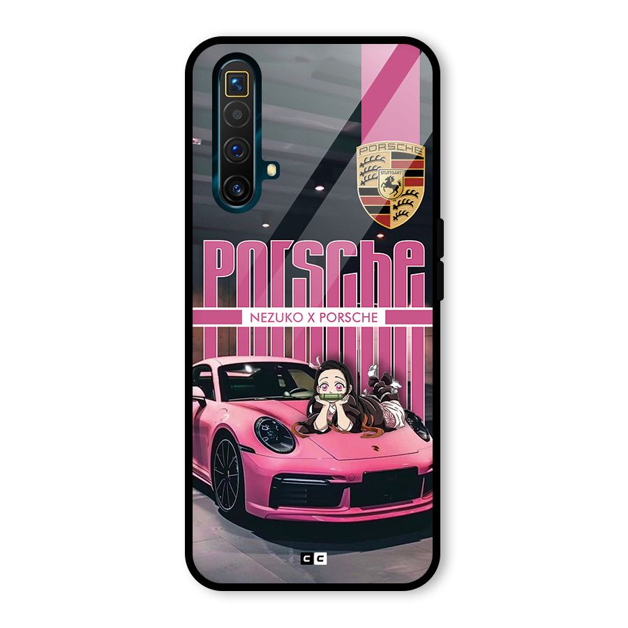 Bubble Race Car Glass Back Case for Realme X3