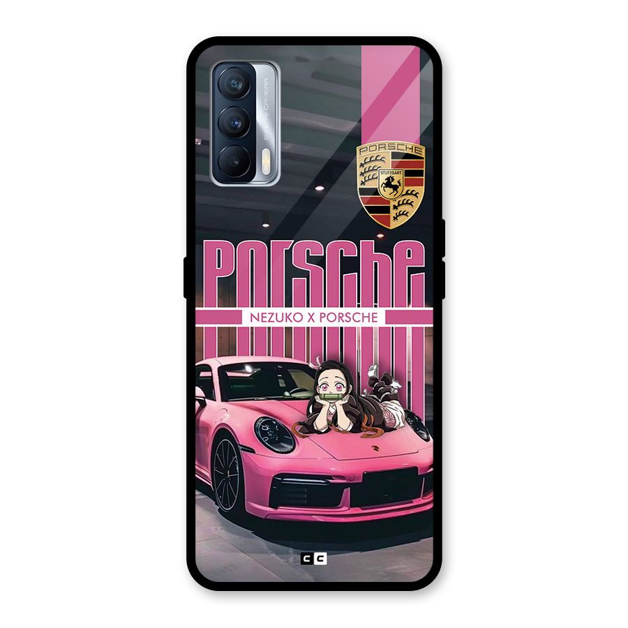 Bubble Race Car Glass Back Case for Realme X7