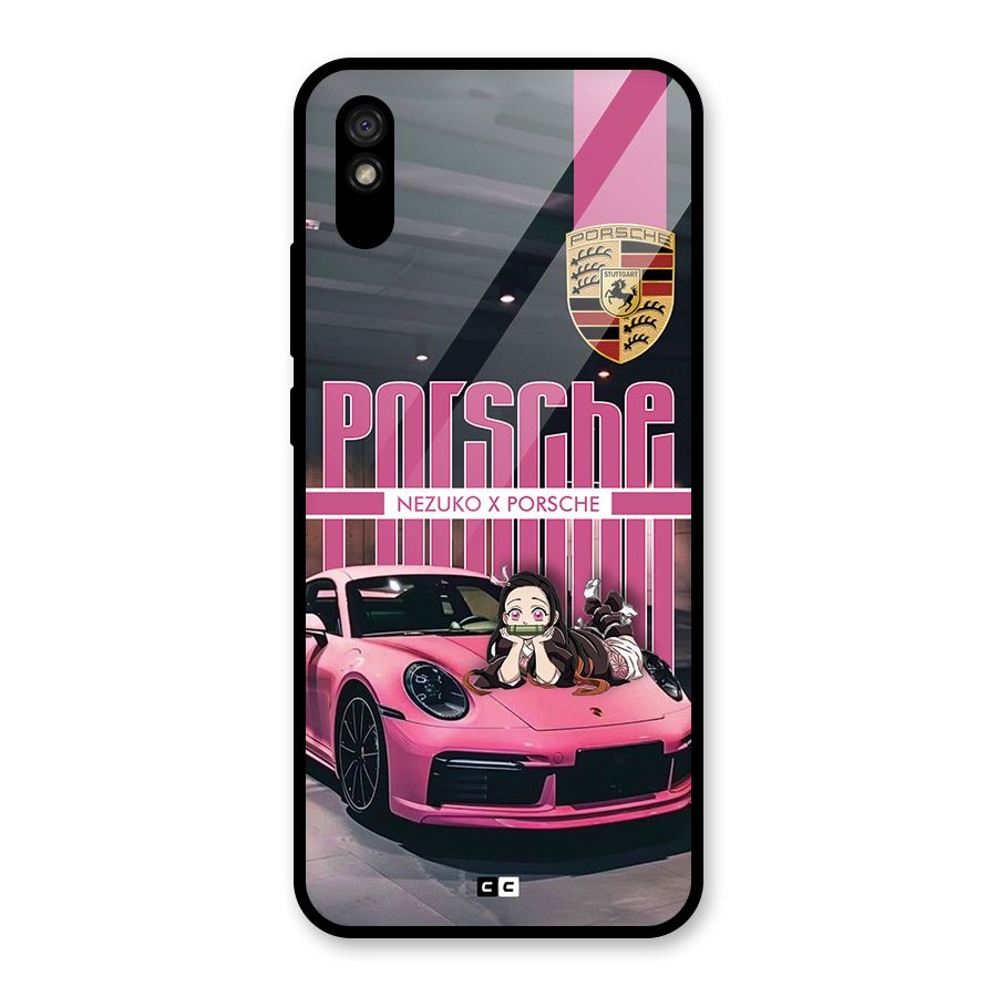Bubble Race Car Glass Back Case for Redmi 9i