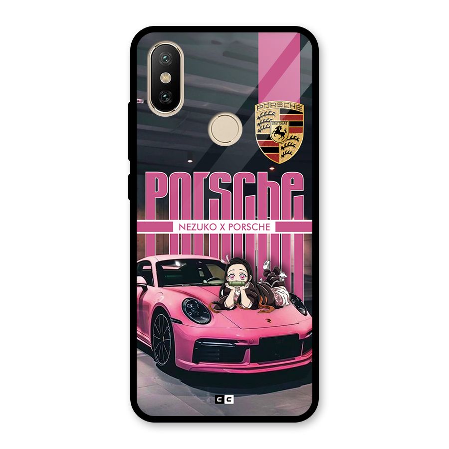 Bubble Race Car Glass Back Case for Redmi A2