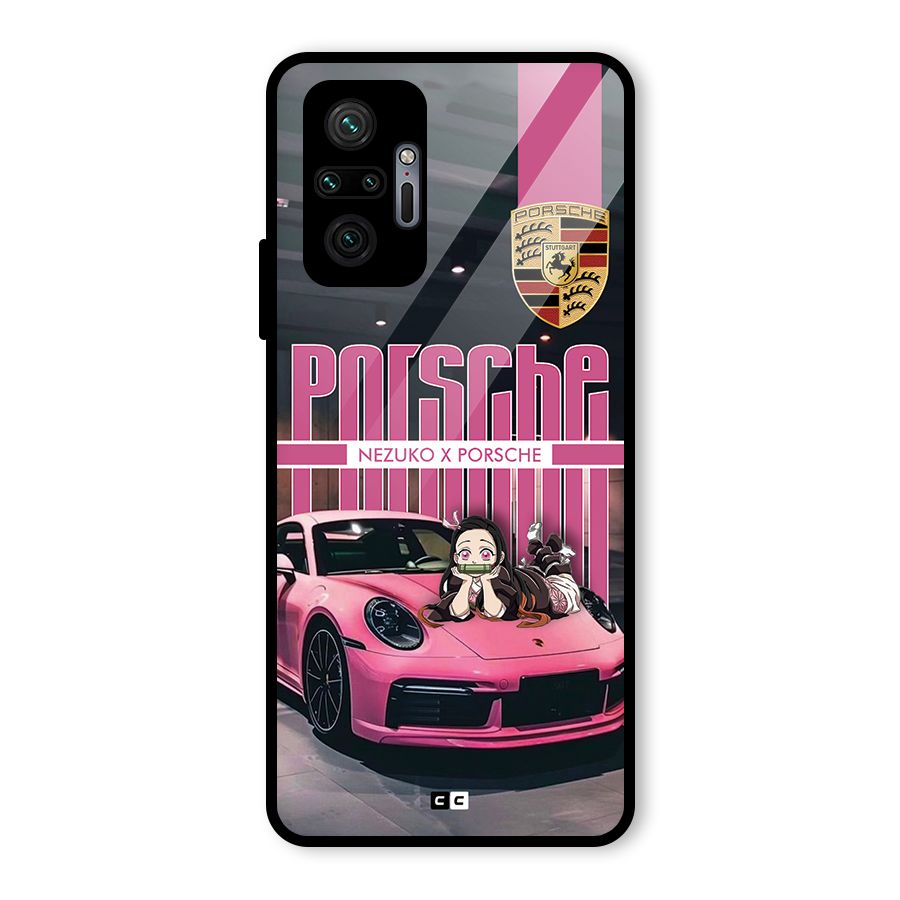 Bubble Race Car Glass Back Case for Redmi Note 10 Pro