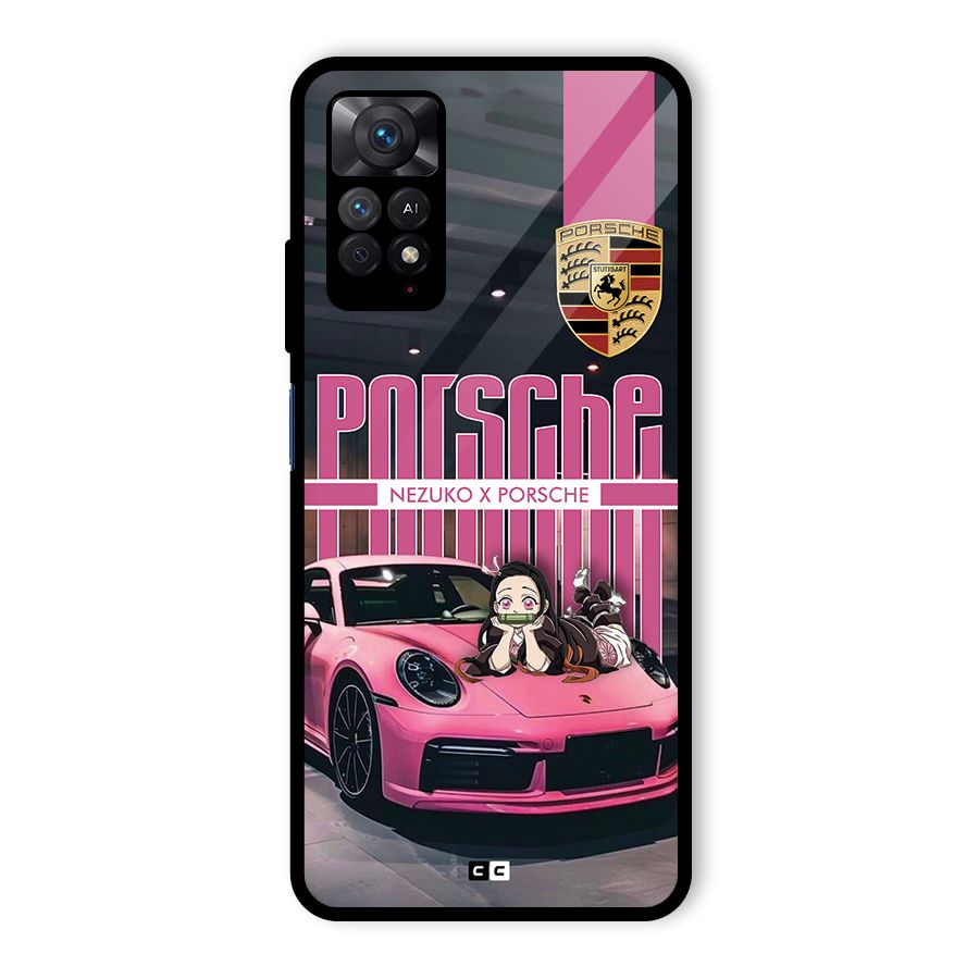Bubble Race Car Glass Back Case for Redmi Note 11 Pro