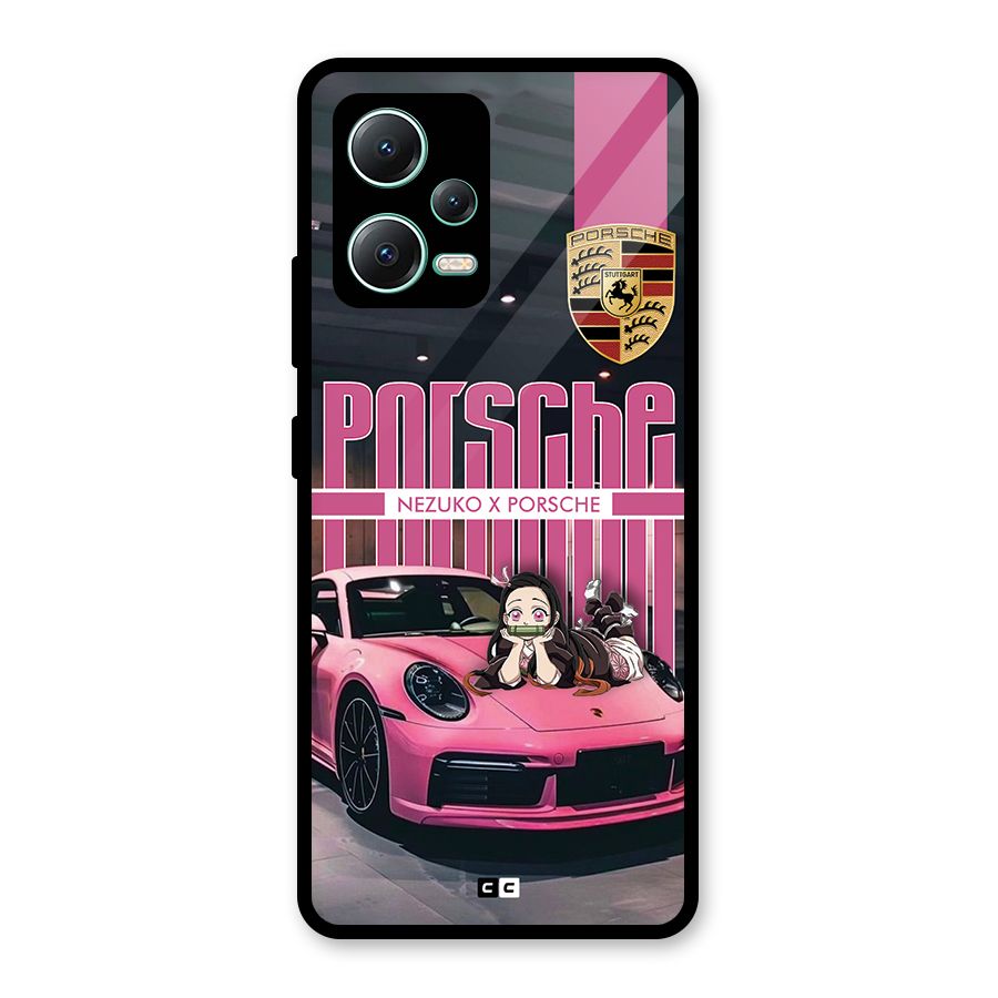Bubble Race Car Glass Back Case for Redmi Note 12 5G