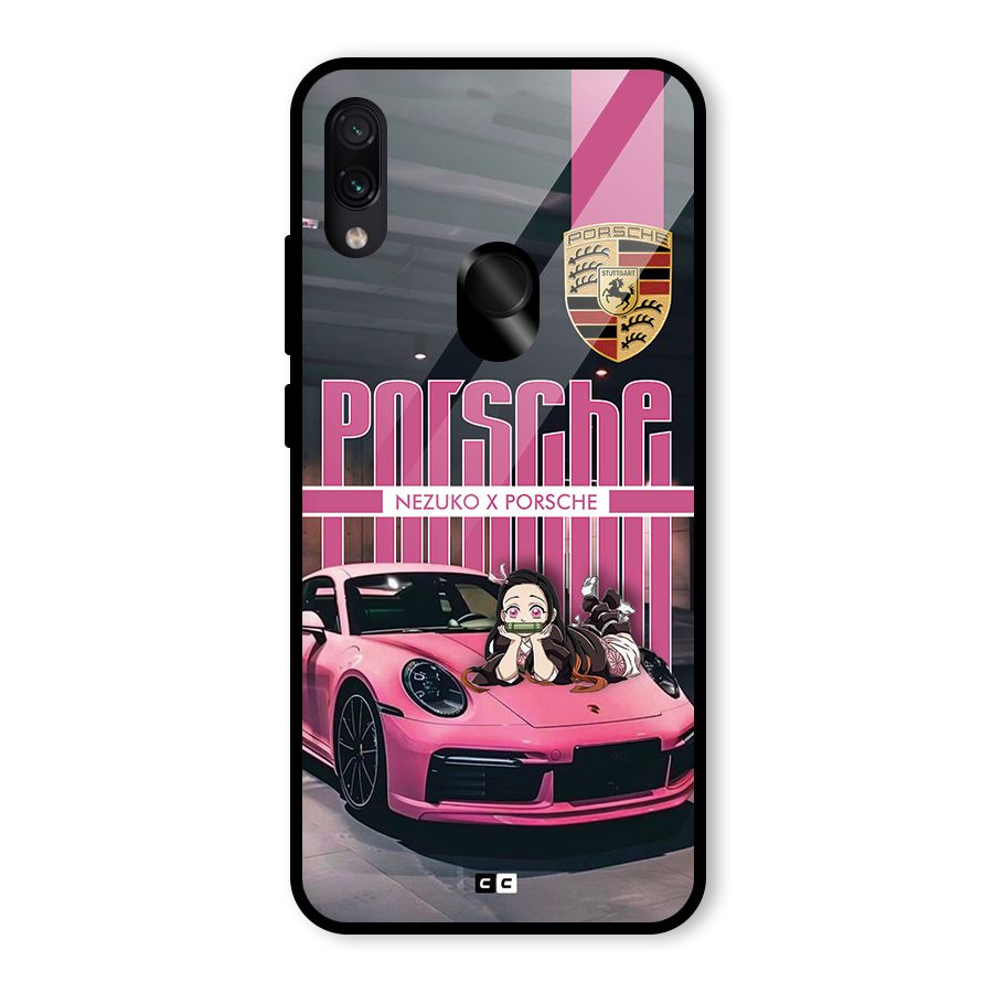 Bubble Race Car Glass Back Case for Redmi Note 7S