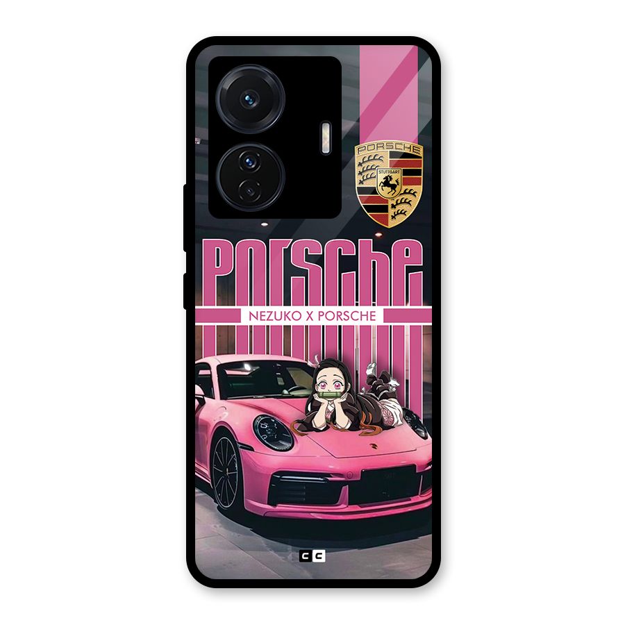 Bubble Race Car Glass Back Case for Vivo T1 Pro