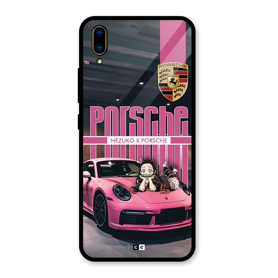 Bubble Race Car Glass Back Case for Vivo V11 Pro