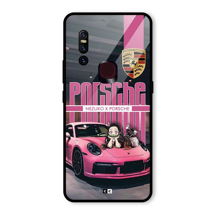 Bubble Race Car Glass Back Case for Vivo V15