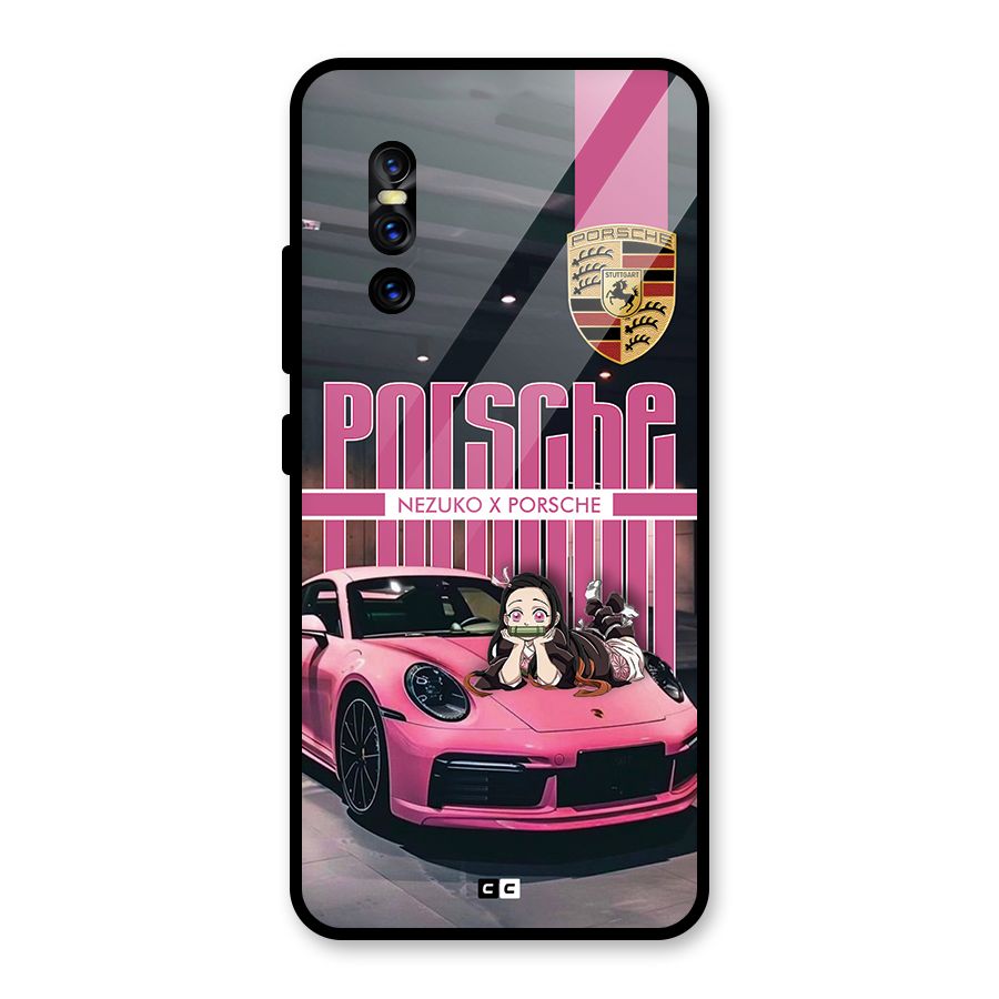 Bubble Race Car Glass Back Case for Vivo V15 Pro