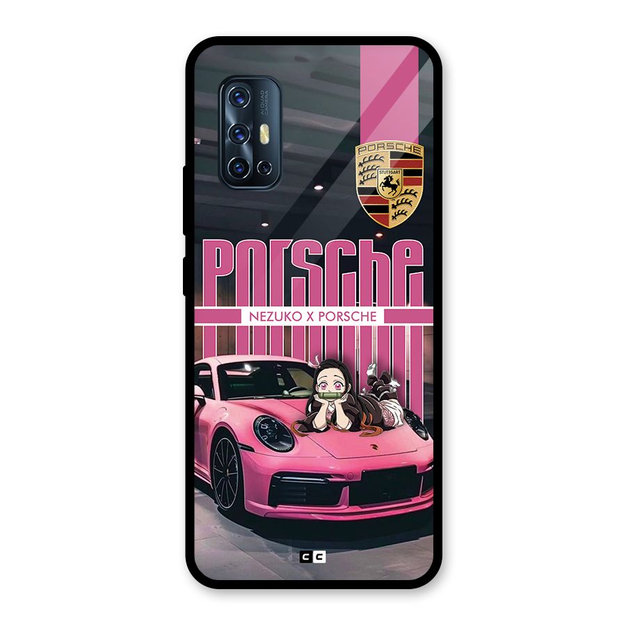 Bubble Race Car Glass Back Case for Vivo V17