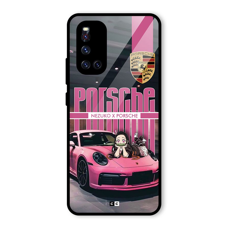 Bubble Race Car Glass Back Case for Vivo V19