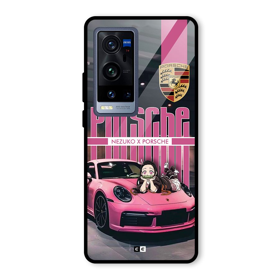 Bubble Race Car Glass Back Case for Vivo X60 Pro Plus