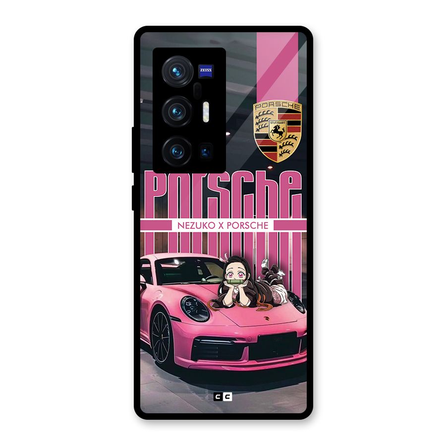 Bubble Race Car Glass Back Case for Vivo X70 Pro Plus