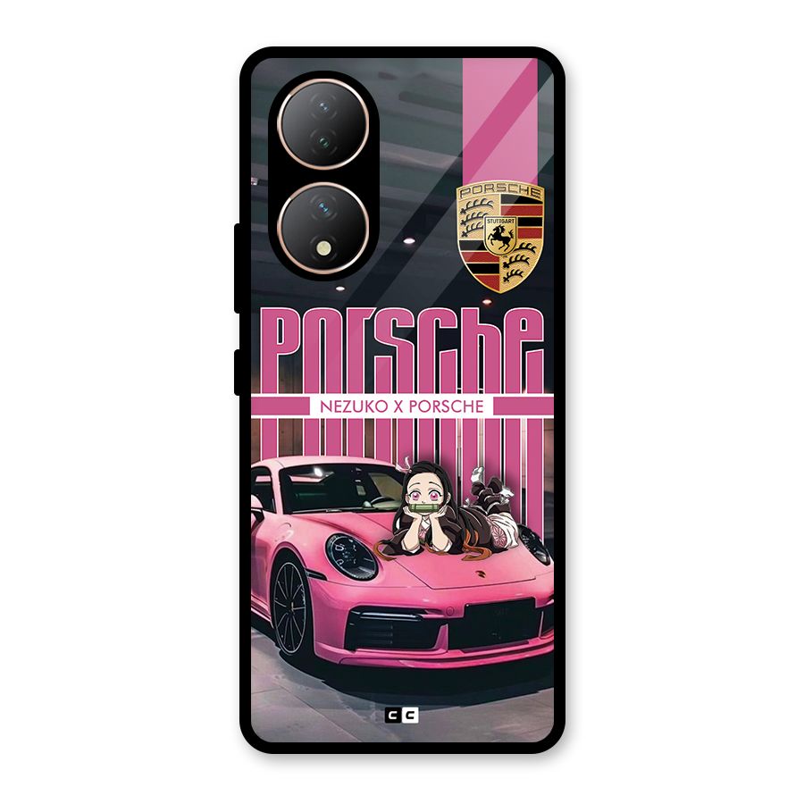 Bubble Race Car Glass Back Case for Vivo Y100