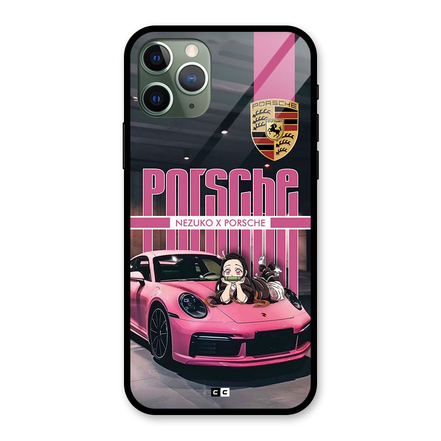 Bubble Race Car Glass Back Case for iPhone 11 Pro