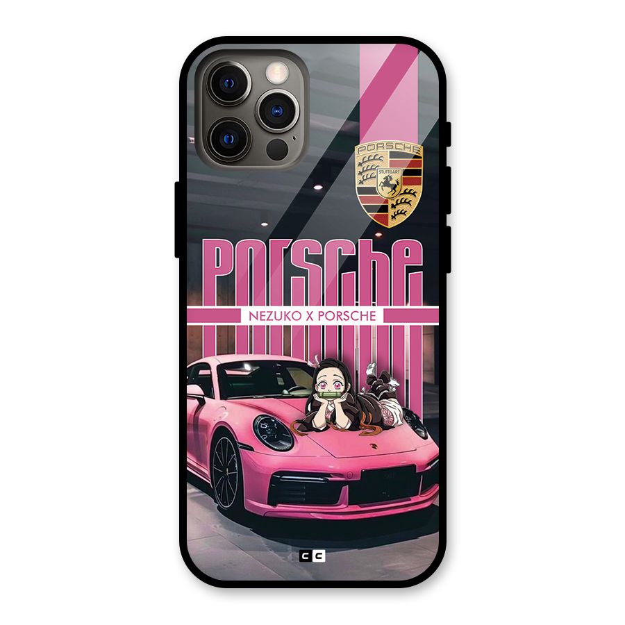 Bubble Race Car Glass Back Case for iPhone 12 Pro