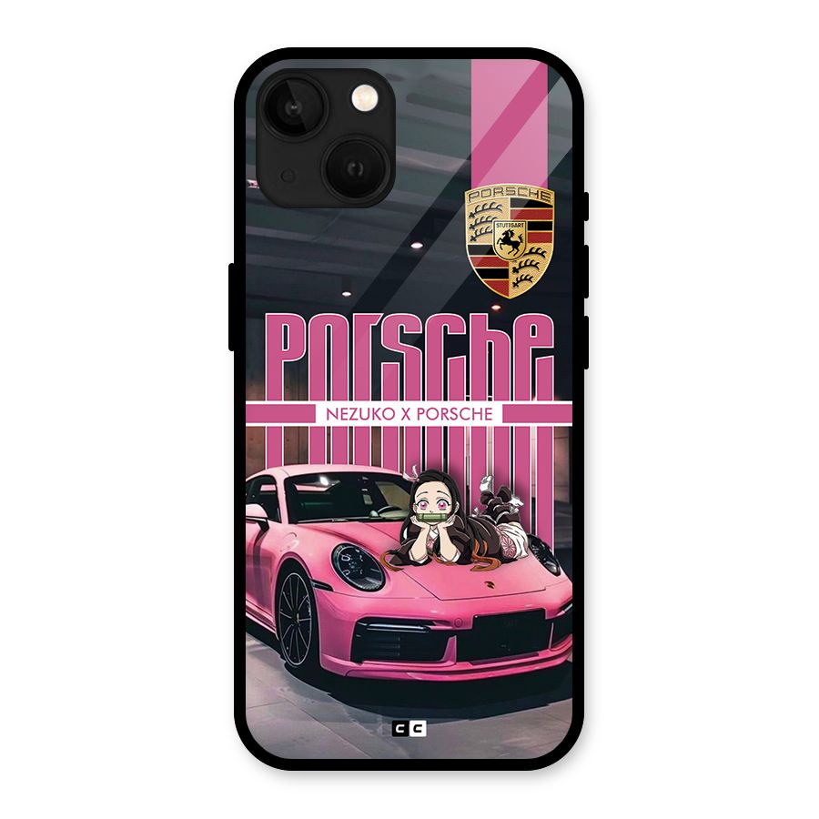 Bubble Race Car Glass Back Case for iPhone 13