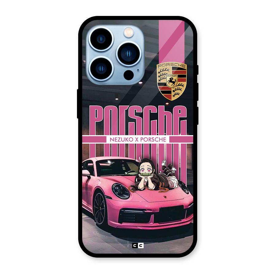 Bubble Race Car Glass Back Case for iPhone 13 Pro