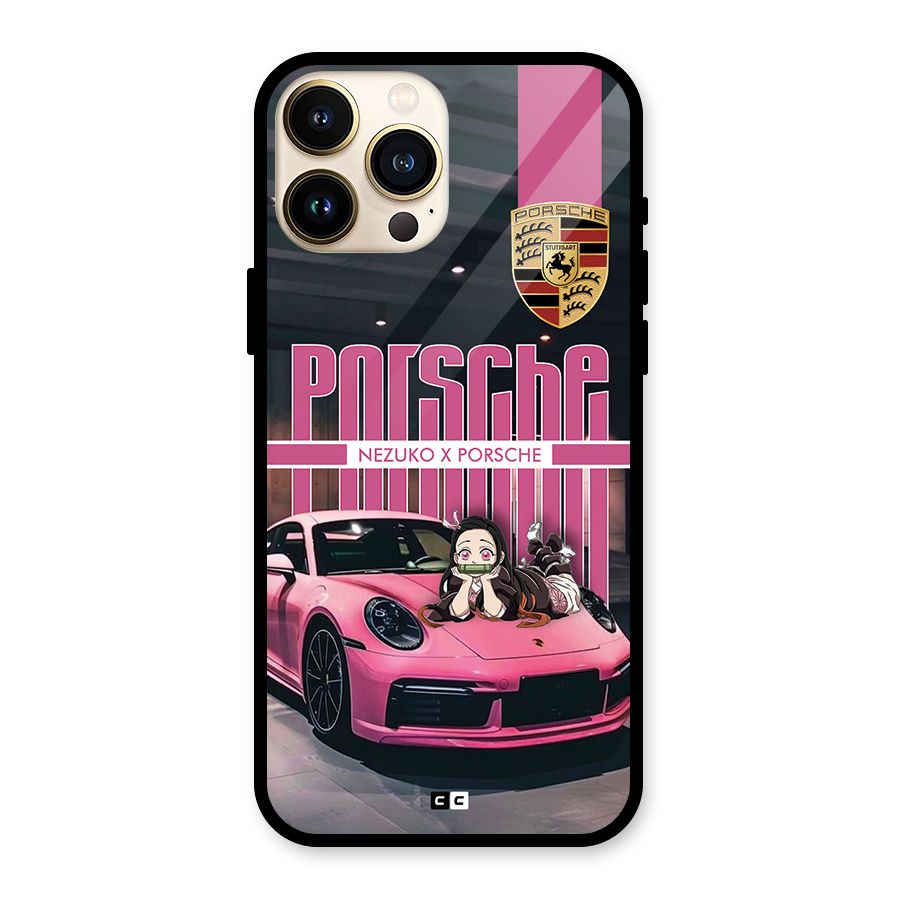 Bubble Race Car Glass Back Case for iPhone 13 Pro Max