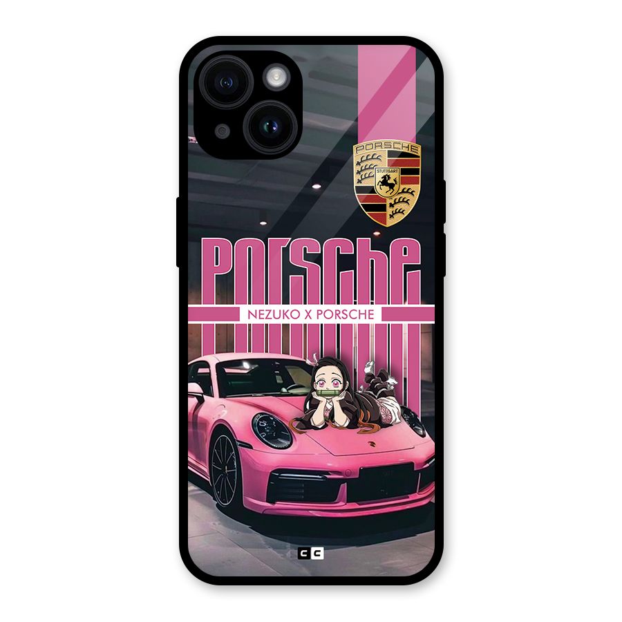 Bubble Race Car Glass Back Case for iPhone 14