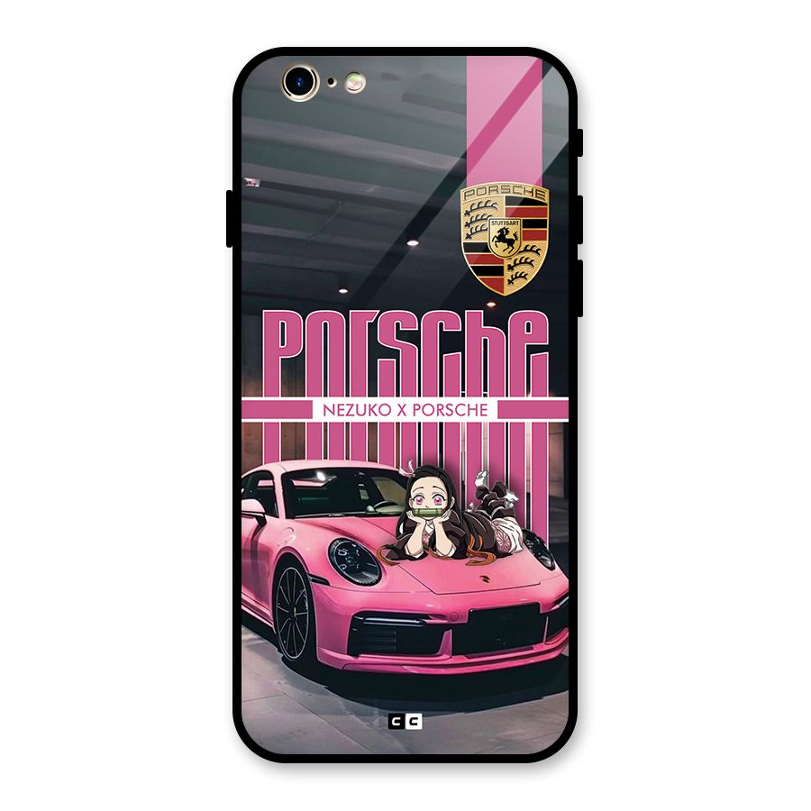 Bubble Race Car Glass Back Case for iPhone 6 6S