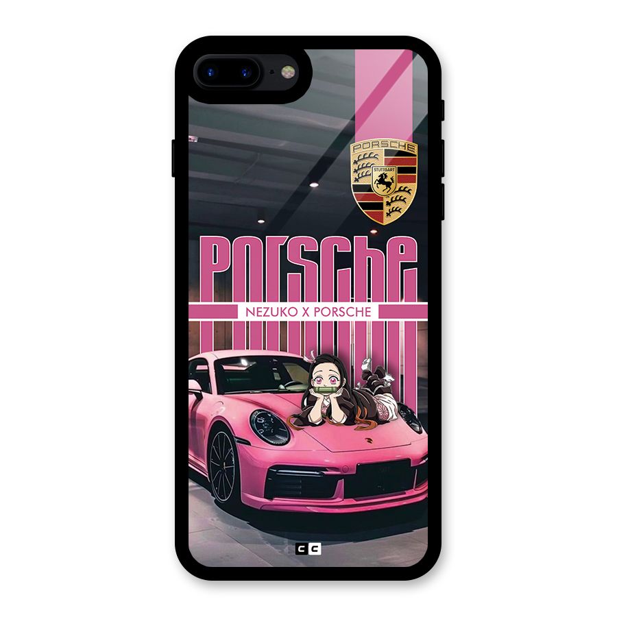 Bubble Race Car Glass Back Case for iPhone 8 Plus