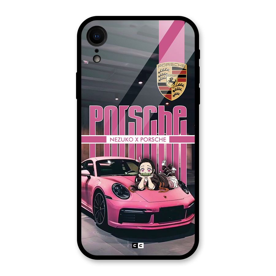Bubble Race Car Glass Back Case for iPhone XR