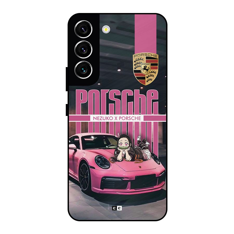Bubble Race Car Metal Back Case for Galaxy S22 5G