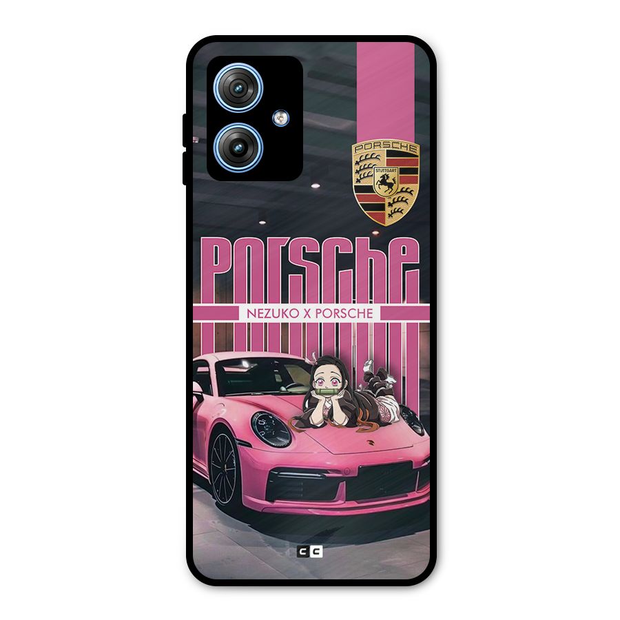 Bubble Race Car Metal Back Case for Moto G54
