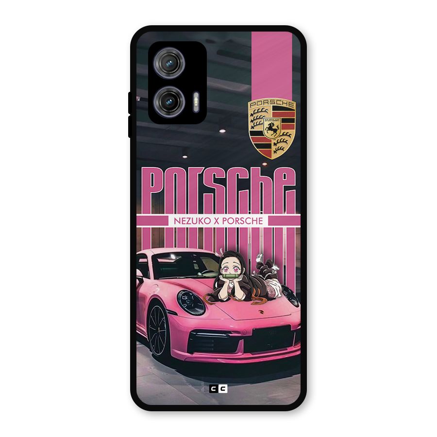 Bubble Race Car Metal Back Case for Moto G73