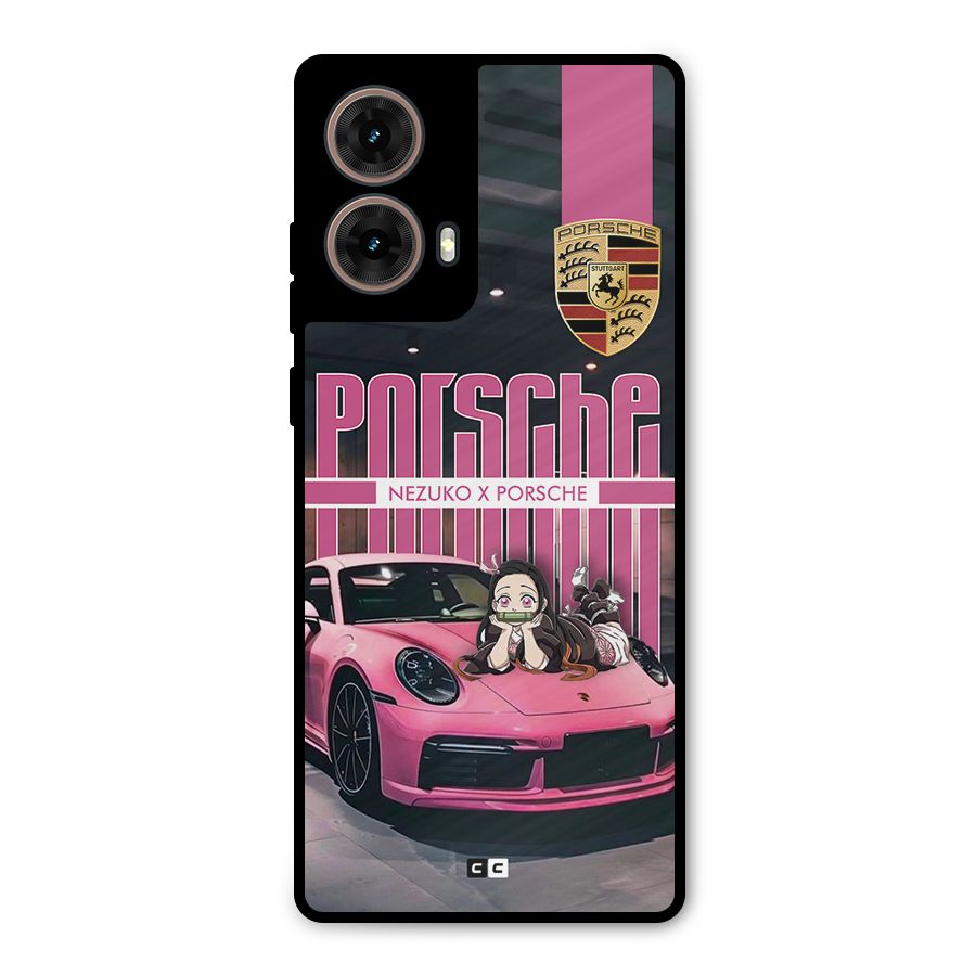 Bubble Race Car Metal Back Case for Moto G85