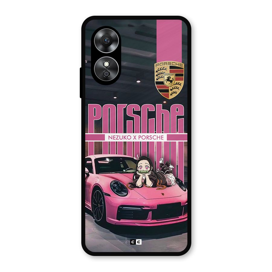 Bubble Race Car Metal Back Case for Oppo A17