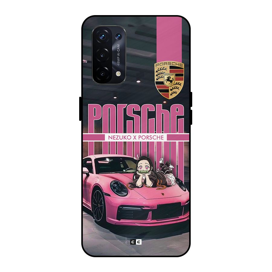 Bubble Race Car Metal Back Case for Oppo A74 5G